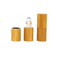 【CW】 1/3ml Bamboo Wood Bottle Perfume Stainless Roll Oil Perfume Empty Bottle Sub bottling Bamboo ball bottle Dropshipping Wholesale