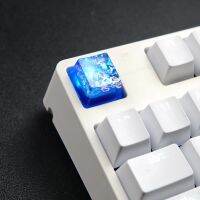 （Miss qis keycap）ที่มีกาวแบบใหม่ที่ออกแบบได้เองหมวกคีย์สูงทำด้วยมือปรับแต่งเองรูปเชอร์รี่ MX OEM โปรไฟล์ R4ฝาครอบกุญแจสูงสำหรับแป้นพิมพ์เรืองแสงกลไก