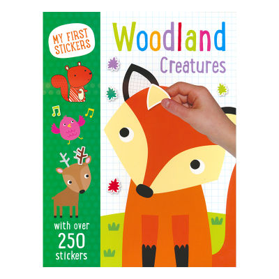 My first sticks woodland creations English activity book for forest animal stickers English original childrens Sticker Book 4-5 years old