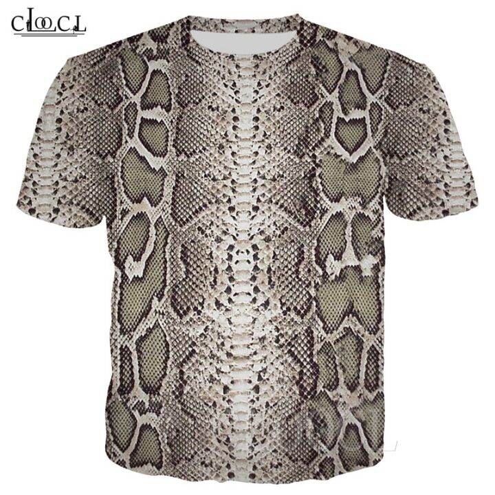 Snakeskin Pattern 3D Print Gray Green Snake T Shirt Men Women Fashion T ...