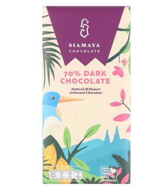 Siamaya Chocolate ดาร์กช็อกโกแลต 70% Dark Chocolate 70% (75g)