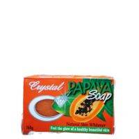 สบู่มะละกอ คริสตัล ตราเพชร Crystal Papaya Herbal Soap 160 กรัม