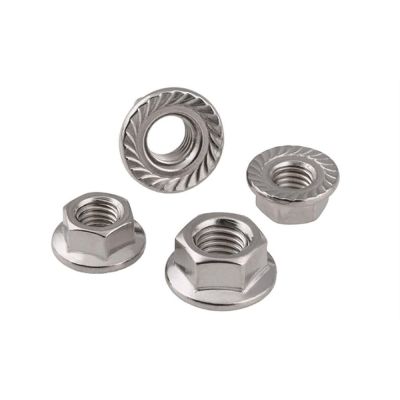 M4 M5 M6 M8 M10 M12 Hex Serrated Spinlock Flange Nuts 201 Stainless Steel Hexagon Locknut Lock Nuts