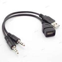 3.5mm 4 pole stereo Jack Male to USB 2.0 Type A male female Audio AUX connector Cable OTG Converter Adapter for car 17TH