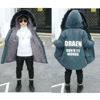 2023เด็กชายกำมะหยี่หนาแจ็คเก็ตฤดูหนาว-30 ℃ เด็ก Parka Warm Cotton-Padded Outerwear เด็กใหญ่หนาเสื้อเสื้อผ้า5-12Y