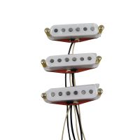 HR-Red Bottom Brass Wire Vintage V69 SSS Single Coil Handwound Alnico 5 Electric Guitar Pickup