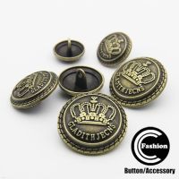 Hot! wholesale crown shape buttons metal vintage british style overcoat trench outerwear suit button 25mm buttons 10pcs per lot