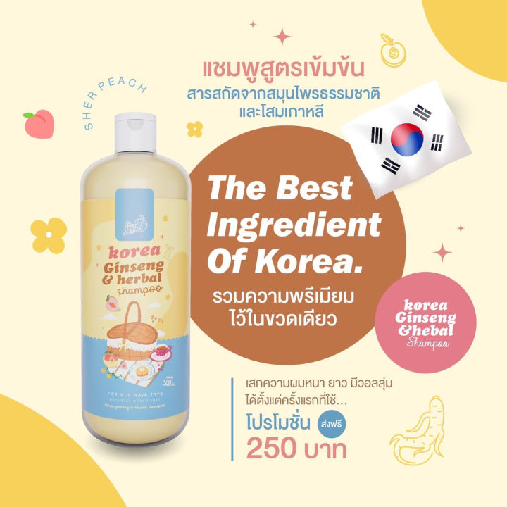 ของแท้-พร้อมส่ง-แชมพูโสมเกาหลี-แชมพูสมุนไพร-กระตุ้นผมหนา-ผมขึ้นใหม่-ผมหนา-ยาวไว-ลดผมร่วง-ลดรังแค-ลดอาการคัน