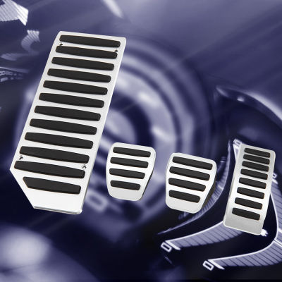 Car Footrest Clutch Brake Gas Pedal Pad Kit For VW PoloLamandoBoraJetta Audi A1 ATMT. Aluminum Non-slip Auto Accessories