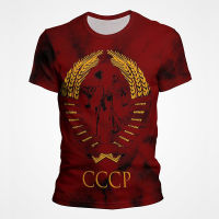 2022ฤดูร้อนใหม่ cccp 3D พิมพ์แฟชั่นแขนสั้นเสื้อยืดผู้หญิงผู้ชายเย็นสาวเด็ก streetwear ท็อปส์