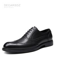 DECARSDZ Men Dress Shoes Leather Fashion Shoes Men 2022 Spring Autumn Office &amp; Carrer Wedding Comfy Style Men Shoes