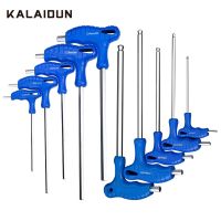 KALAIDUN กุญแจอัลเลนชุด9ชิ้นประแจหกเหลี่ยมหกเหลี่ยมประแจ T จับแบนบอล End มือเครื่องมือชุดสำหรับจักรยานอัตโนมัติ Motorycle Reapair