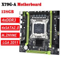 เมนบอร์ดเดสก์ท็อป X79G-A PCIe 3.0 LGA 2011เซิร์ฟเวอร์การ์ดเครือข่าย Gigabit เมนบอร์ดเกม4แชนแนลหน่วยความจำ DDR3 128กรัม