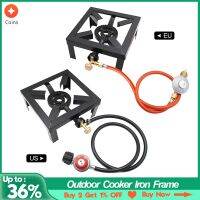 8KW Gas Boiling Ring Cast Iron Burner Large LPG Stove Outdoor Cooker Iron Frame Portable Fire Control Stove