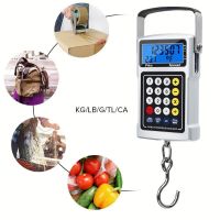 50kg-10g Electronic scale with Calculator Digital Hanging Scale  Portable Luggage Hook Scale Calculator whit Tape Measure Luggage Scales