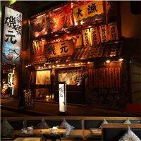 ย้อนยุค3D ญี่ปุ่น Izakaya ภาพฝาผนังวอลเปเปอร์สำหรับญี่ปุ่นอาหารซูชิร้านอาหารอุตสาหกรรมกระดาษตกแต่ง3D ห้องนอน