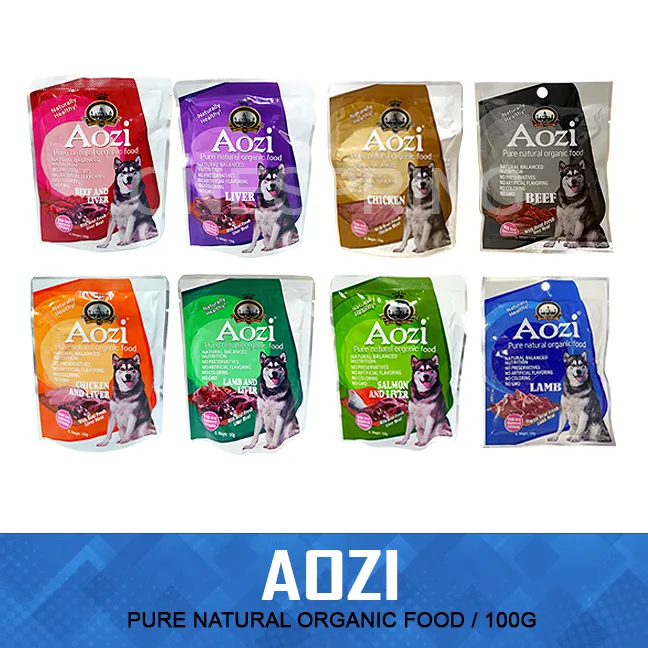 Aozi Natural Organic Wet Dog Food Pouch 100g All stages for All breeds