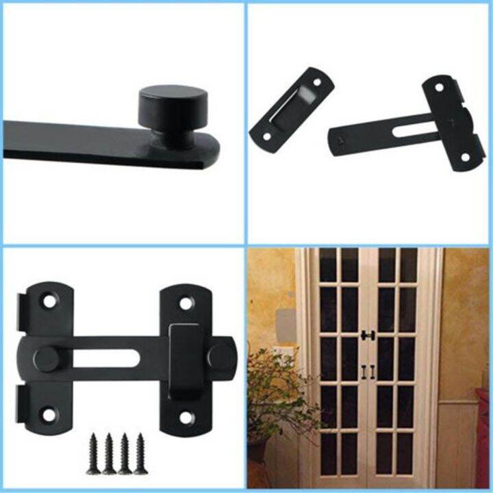 Safety Door Bolt GateLatch Accessories Flip Latch Matte Black Paint