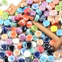 【hot】☾  20pcs 8mm Hole Beads Simply Colored Round Flat Jewelry Making Part Accessories