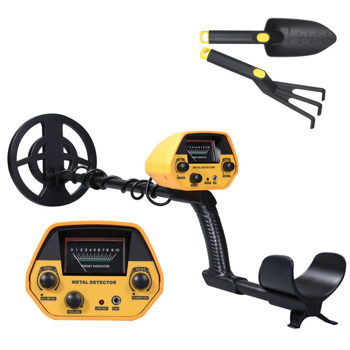 metal-detector-high-accuracy-adjustable-stem-7-inch-waterproof-coil-all-metal-amp-disc-modes-sand-shovel-amp-rack-digging-tool-accessories-for-underground-coins-relics-jewelry-beach-treasures