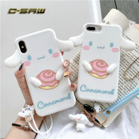 C-SAW IPhoneปลอกiPhone 11 11Pro 11 PROMAX 7 8 Plus SEการ์ตูนน่ารักสุนัขCinnamoroll IPhone 4 4S 5 5S 6 6S PLUS X XS XRสูงสุดเคสมือถือซิลิโคนนิ่มฝาหลัง