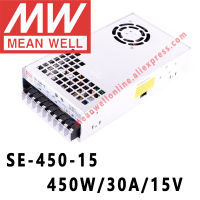 SE-450-15หมายถึงดี450W 30A 15V DC แหล่งจ่ายไฟเอาท์พุทเดี่ยว Meanwell ร้านค้าออนไลน์