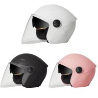 Open Face Motorcycle Helmets 3/4 Fashionable Helmets with Dual Visors Mens and Womens Safety Motorbike Helmets for Moped Cruiser Motorbike Motorcycle masterly