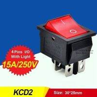 【cw】 2PCS/lot Rocker With 4 Pins I/O Lamp 15A 250VAC 20A 125VAC 30x25mm CZKCD2-4P15A ！