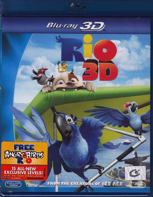 Rio The Movie (2011) (3D) ริโอ เดอะ มูฟวี่ (3 มิติ)(Free Angry Birds Rio 15 All-New Exclusive Levels! For PC,Mac,Tablets &amp; Mobile Phones) (Blu-ray)
