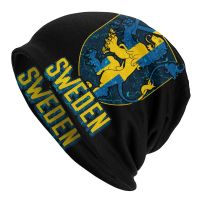 【YD】 Coat Of Arms Sweden Bonnet Beanie Knitting Hat Men Fashion Swedes Flag Warm Skullies Cap