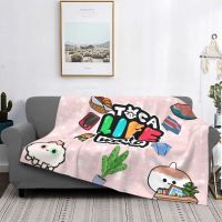 Toca Boca Toca Life World Anime Blankets cartoon game boys kids Fuzzy Vintage Breathable Throw Blanket for Bed Sofa Summer