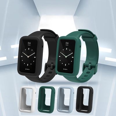 ❁☑ Zintegrowany pasek do zegarków futerał silikonowy pasuje do paska XiaomiMi 7 Pro pasek na rękę bransoletka TPU regulowana pętla
