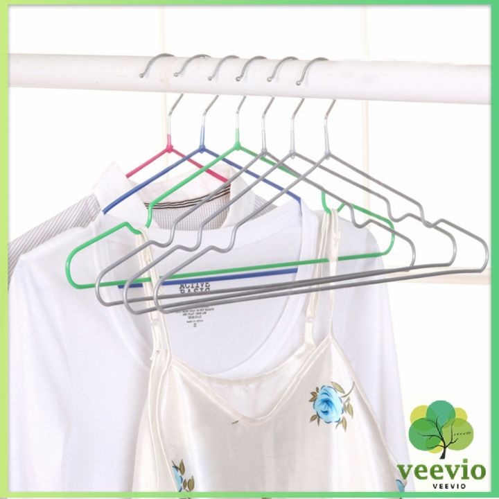 veevio-ไม้แขวนเสื้อ-ไม้แขวนหุ้มซีลีโคนกันลื่น-ราคา-1-ชิ้น-non-slip-hanger-for-1pcs-สปอตสินค้า