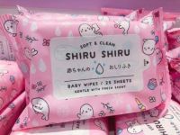 AQU ทิชชู่เปียก พร้อมส่งด่วน️ Shiru Shiru (1ห่อมี25แผ่น) ผ้าเปียก  กระดาษเปียก