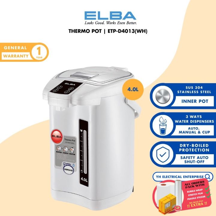  Hot water dispenser, 4L Thermopot stainless steel