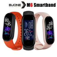 BJONE M6 นาฬิกาอัจฉริยะ Smartwatch สมาร์ทวอทช์สร้อยข้อมือกีฬาบลูทู นาฬิกาบลูทูธอัจฉริยะ นาฬิกาสมาร์ท นาฬิกาออกกำลังกาย สายรัดข้อมืออัจฉริ