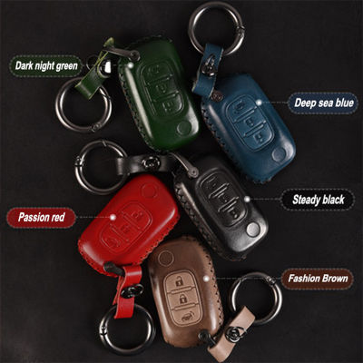 For Smart Fortwo Forfour 453 Genuine Leather Car Key Bag Case Cover Remote Key Decoration Car Styling accessories