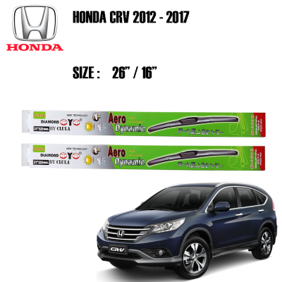 ที่ปัดน้ำฝน ใบปัดน้ำฝน ก้านใบปัดน้ำฝน ตรงรุ่น Honda CHV 2012 - 2017ขนาด 16"/26" Diamond Eye 002 สีเขียว