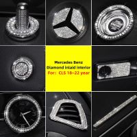 For Mercedes Benz CLS 19-22 CLS260 CLS300 CLS350 Steering Wheel Air Vent Diamond Decoration Crystal Interior Sticker Accessories