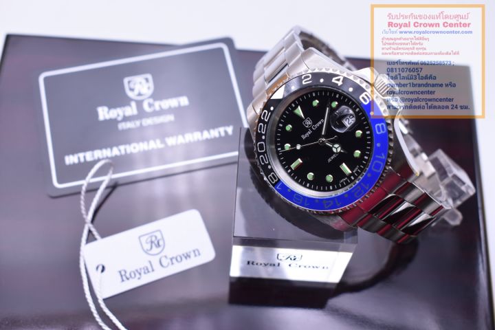 royal-crown-รุ่น-submariner-ของแท้-100-นาฬิกาผู้ชาย-สุภาพบุรุษ-ขนาดหน้าปัดรวมเม็ดมะยม-44-mm-สายสแตนเลส-ของแท้-100-มีรับประกัน1-ปีเต็ม-กันน้ำ-100-คุณลูกค้าจะได้รับนาฬิการุ่นและสีตามภาพที่ลงไว้-และจะได้