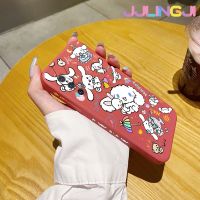 Jlingji เคสสำหรับ Vivo X30 Pro ลายการ์ตูน Smile Cinnamoroll เคสโทรศัพท์ดีไซน์ใหม่บางสร้างสรรค์ปกป้องขอบสี่เหลี่ยม Softcase เคสปลอกซิลิโคนกันกระแทก