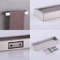 ✿﹉✸ Towel Rack Towel Hanger Bath Towel Holder Wall Hanging Towel 304 Stainless Steel Bathroom Shelf Storage Rack