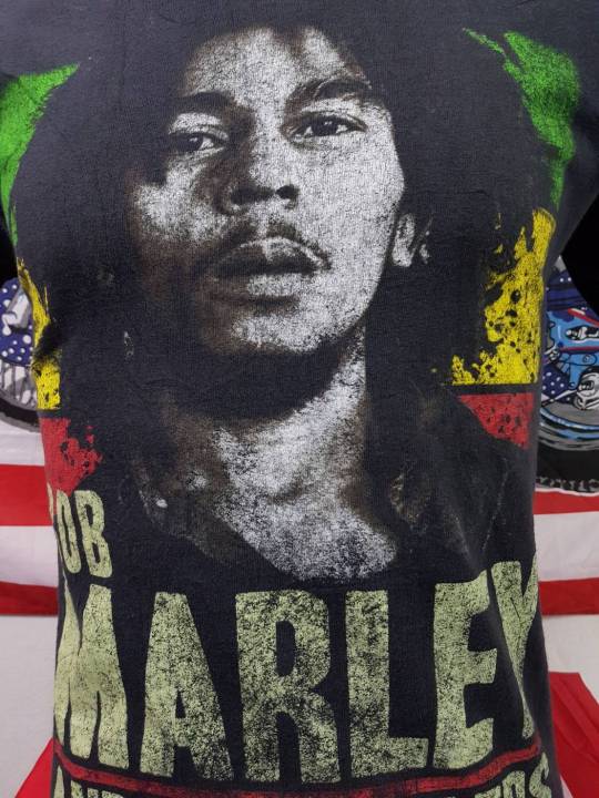 เสื้อยืดวินเทจ-เสื้อยึด-วงดนต-รีแนวเร็กเก้-bob-marley-งานแท้