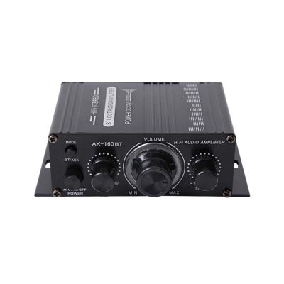 AK-160BT 2 Channel Power Amplifier Audio Home Theater Amplifier Support Bluetooth-Compatible with USB/SD AUX Input