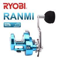 RYOBI RANMI BT50รอกม้วนตกปลา8 + 1BB 5.1:1อัตราทดเกียร์ Drag16kg ฟ้าช้ารีลน้ำเค็มล้อรอกตกปลาโลหะทั้งหมด