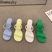 【CC】▩  2023 Slides Toe Fashion Female Outdoor Thick Heel Sandal Beach Pumps