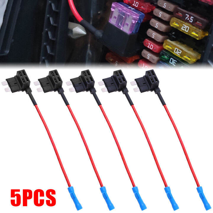 5pcs 32V MINI SMALL MEDIUM Size Car Fuse Holder Addacircuit TAP Adapter Micro Mini Standard