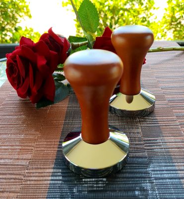 Beech Flat Coffee Tamper 58 mm. แทมเปอร์ด้ามไม้ 58 มม.