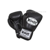 วินดี้นวมชกมวยไทย BGVH สีดำ หนังคัดพิเศษ 10oz 12oz 14oz 16oz Windy Boxing Store