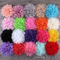 【hot】❖▣✤  10pcs/lot 4.7  20colors Hair Clip Mesh Flowers Children Accessories Artificial Fabric Headband